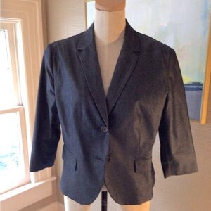 Sateen denim blazer